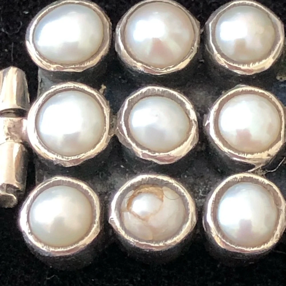 Vintage Pearl & 925 Silver Bracelet